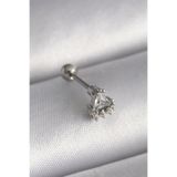 Clariss Gümüş Renk Üçgen Zirkon Taşlı Tragus Piercing - EBJ241123W29390 PR1239