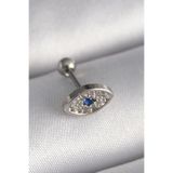 Clariss Gümüş Renk Zirkon Taşlı Göz Tragus Piercing - EBJ241123W29404 PR1253