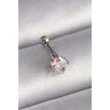 Clariss Gümüş Renk Zirkon Taşlı Kalp Tragus Piercing - EBJ241123W29394 PR1243