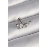 Clariss Gümüş Renk Zirkon Taşlı Tragus Piercing - EBJ241123W29488 PR1337