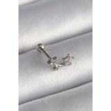 Clariss Gümüş Renk Zirkon Taşlı Yıldız Tragus Piercing - EBJ241123W29396 PR1245