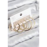 Clariss Pirinç Halka Model Gold Renk Kadın Set Küpe - EBJ250802W37035 BKP11039