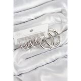 Clariss Pirinç Halka Model Gümüş Renk Kadın Set Küpe - EBJ250802W37052 BKP11056