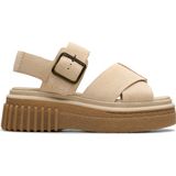 Clarks 26181202 Deri Ekru Kadın Sandalet