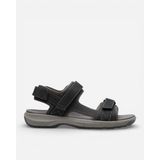Clarks Guideview Trek Black Leather Erkek Siyah Sandalet 26187591