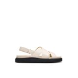 Clarks Kadın Aristella Sun sandalet, Krem deri, 36 EU