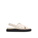 Clarks Kadın Aristella Sun sandalet, Krem deri., 40 EU