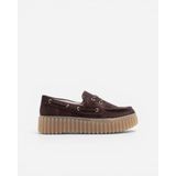 Clarks Torhill Boat Dark Brown Suede Kadın Kahverengi Günlük Ayakkabı 26186647 - Koyu Kahve