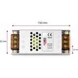 Class A Kalite 12V 10A Ultra Slim Kasa Trafo, 12V 10A Ince Kasa Metal LED Adaptörü - 0 - Siyah