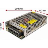 Class A Kalite 24V 10A Metal Kasa Trafo, 24V 10A Metal Kasa LED Adaptör - 0 - Siyah
