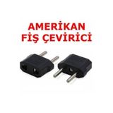 Class Amerikan Priz Çevirici Adaptör Türk Tipi Fiş Dönüştürücü Aparat - ||| Siyah |||