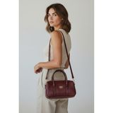 Class Bag Kadın Bordo Çift Şeritli Minimal Günlük El & Omuz Çantası