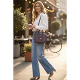 Class Bag Kadın Kahverengi Peluş Charm Hediyeli Suni Deri Kadın El/omuz Çantası