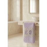 Class Bambu Dantelli El ve Yüz Havlusu 50 x 90 cm Mahber Lila 1 Adet Tekli Kutulu 250 Gram
