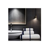Class Penye Banyo Havlu Takımı 3lü Set 30x50 50x90 90x150 Beyaz / Lacivert