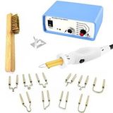 Class Zd-8905 New Isı Ayarlı Ahşap Yakma Makinası 10xgölgeleme Uçlu Set+tel Fırça Mavi