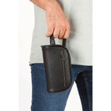 Classbag Erkek Siyah Renk Suni Deri İki Gözlü Portföy Traşlık El Çantası