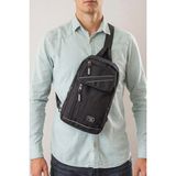 CLASSBAG Unisex Siyah-Gri Su Geçirmez, Çapraz Askılı Sırt Omuz Göğüs Çantası (20X31 Cm) - 20 x 31 cm - Siyah - Gri