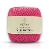 Classic 10 Tığ İpi 100% Merserize Pamuk Örgü İpi, Dantel İpi, Giza Mısır Pamuğu (Pembe)