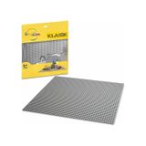 Classic Gri Zemin Plakası – 25×25 cm Sert Taban Lego® ile Uyumlu Yapı Blok Platformu