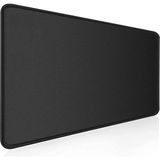 Classic Mouse Pad, Dikişli Kenar, Kaymaz Taban, Büyük Boy Pürüzsüz Yüzey, Baskısız Ofis Tipi Masa Koruyucu, Ergonomik Mouse Ped (90X40 cm - Xx Large, Siyah) - Altın