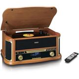 Classic Phono Lenco TCD-2571 Vinil Plak Döner Tabla, Bluetooth Hoparlörlü, Hoparlörlü, Dab+ Radyo, CD Çalar, Kaset Pikap, 3 Vitesli, Kayış Tahriki, 2 x 5 Watt, Ahşap