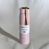 CLASSIC Stainless Steel Yandan Tutmalı 450 ML Günlük, Şık, Modern, Hediyelik Termos (pembe)