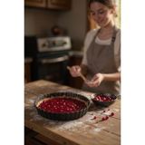 Classic Tart Kalıbı 20 cm – Karbon Çelik, Yapışmaz Kaplama Siyah - 1 Adet - 26 x 26 x 7 cm
