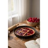 Classic Tart Kalıbı 28 cm – 28 cm Karbon Çelik, Yapışmaz Kaplama Siyah