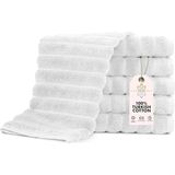 Classic Turkish Towels CTT Lüks%100 Türk Pamuğu Keseler 6'lı Paket, Yüksek Emici ve Hızlı Kuruma, Otel, Spa ve Spor Salonu için Yüz Havlusu Yıkama Bezleri | 33 x 33 cm (Platin)
