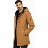 Classics Men Claassics Men Erkek Regular Fit Kaşe Kaban Ceket - 7530 - 52 - Hardal