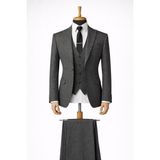 Classics Men Erkek Italyan Kesim Slim Fit Yelekli Takım Elbise - Yeşil - 52