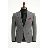 Classics Men Erkek Italyan Kesim Tek Düğmeli Blazer Ceket Klasik ve Modern Şıklık - 54 - Gri