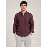 Classics Men Plus Barkod Uzun Kol Slim Fit Erkek Esnek Gömlek - 7681 - Bordo - XL