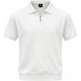 Classics Men Turbulance Polo Yaka Kısa Kol Fermuarlı Erkek Triko Tişört 7599 - Beyaz - 2XL