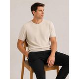 Classics Men Turbulance Slim Fit Erkek Kısa Kol Triko Tişört 7675 - Bej - 2XL