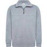 Classics Men Unisex Relax Fit Rahat Kesim Pamuklu Yarım Fermuarlı Dik Yaka Sweatshirt