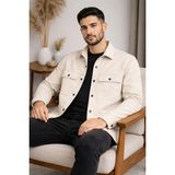 Classics Men Yxc Uzun Kol Rahat Fit Erkek Kanvas Gömlek - 7605 - Bej