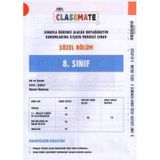 Classmate Yayınları 8. Sınıf Sınavla Öğrenci Alacak Ortaöğretim Kurumlarına İlişkin Merkezi Sınav / Sınav Denemesi 2 Sözel Bölüm B Kitapçığı