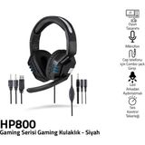 Classone HP800 Siyah Oyuncu Kulaklığı Yumuşak Kulak Yastıkları ile Uzun Süreli Kullanım için Rahatlık