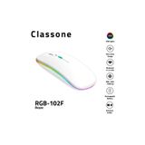 Classone RGB-102F RGB Işıklı, Efektli, Silent-Sessiz,RF Kablosuz, Bluetooth Mouse - Siyah