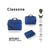 Classone Wtx301 Wtxpro Serisi 15.6 İnch Su Geçirmez Kumaş Apple Uyumlu MacBook , Laptop , Notebook El Çantası- Lacivert