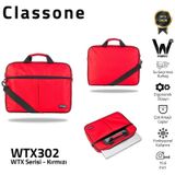Classone WTX302 Wtxpro serisi 15.6 Inch Uyumlu Su Geçirmez Kumaş Macbook, Laptop , Notebook El Çantası- Kırmızı