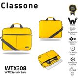 Classone WTX308 Wtxpro serisi 15.6 Inch Uyumlu Su Geçirmez Kumaş Macbook, Laptop , Notebook El Çantası- Sarı