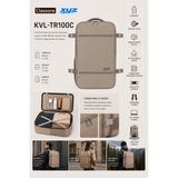 Classone Xyz Serisi KVL-TR100C Kabin Boy ,uçak Içi , Ergonomik, Laptop ve Tablet Bölmeli, Seyahat, Valiz, 15 -18 Inch Laptop Uyumlu Seyahat Sırt Çantası-Camel