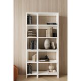 CLASSY HOME TASARIM CLASSY 101EMRE 10 RAFLI 1 BÜYÜK 1 KÜÇÜK 2 PARÇA KİTAPLIK ÇOK AMAÇLI DOLAP BEYAZ