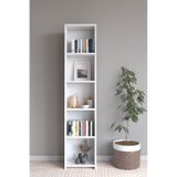 CLASSY HOME TASARIM CLASSY 104EMİR 5 RAFLI ARKALIKLI KİTAPLIK VE DOLAP BEYAZ