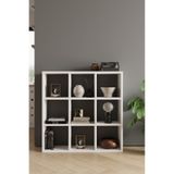 CLASSY HOME TASARIM CLASSY 107OYA 9 RAFLI KARE KİTAPLIK BEYAZ