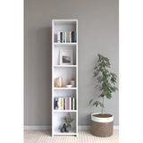 CLASSY HOME TASARIM MİRAMOB RAFLI ARKALIKLI KİTAPLIK VE DOLAP BEYAZ