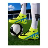 ClassyMen Ajr Erkek Çocuk Boğazlı Düz Dişsiz Taban Sarı Renk Halı Saha Krampon Futbol Spor Ayakkabı
